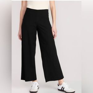 NWT! Black High-Waisted Pull-On Pixie Wide-Leg Pants for Women -Multiple